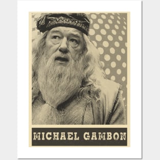 brown cream michael-gambon Posters and Art